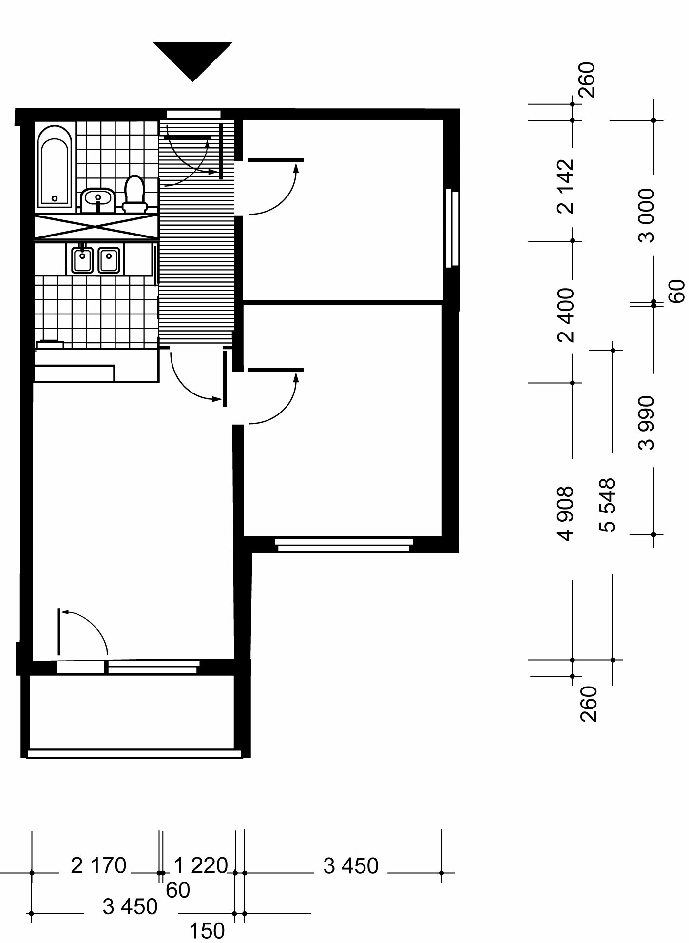 Wohnung zur Miete 341 € 3 Zimmer 57 m²<br/>Wohnfläche 8.<br/>Geschoss Alfred-Delp-Ring 24 Roter Berg Erfurt 99087