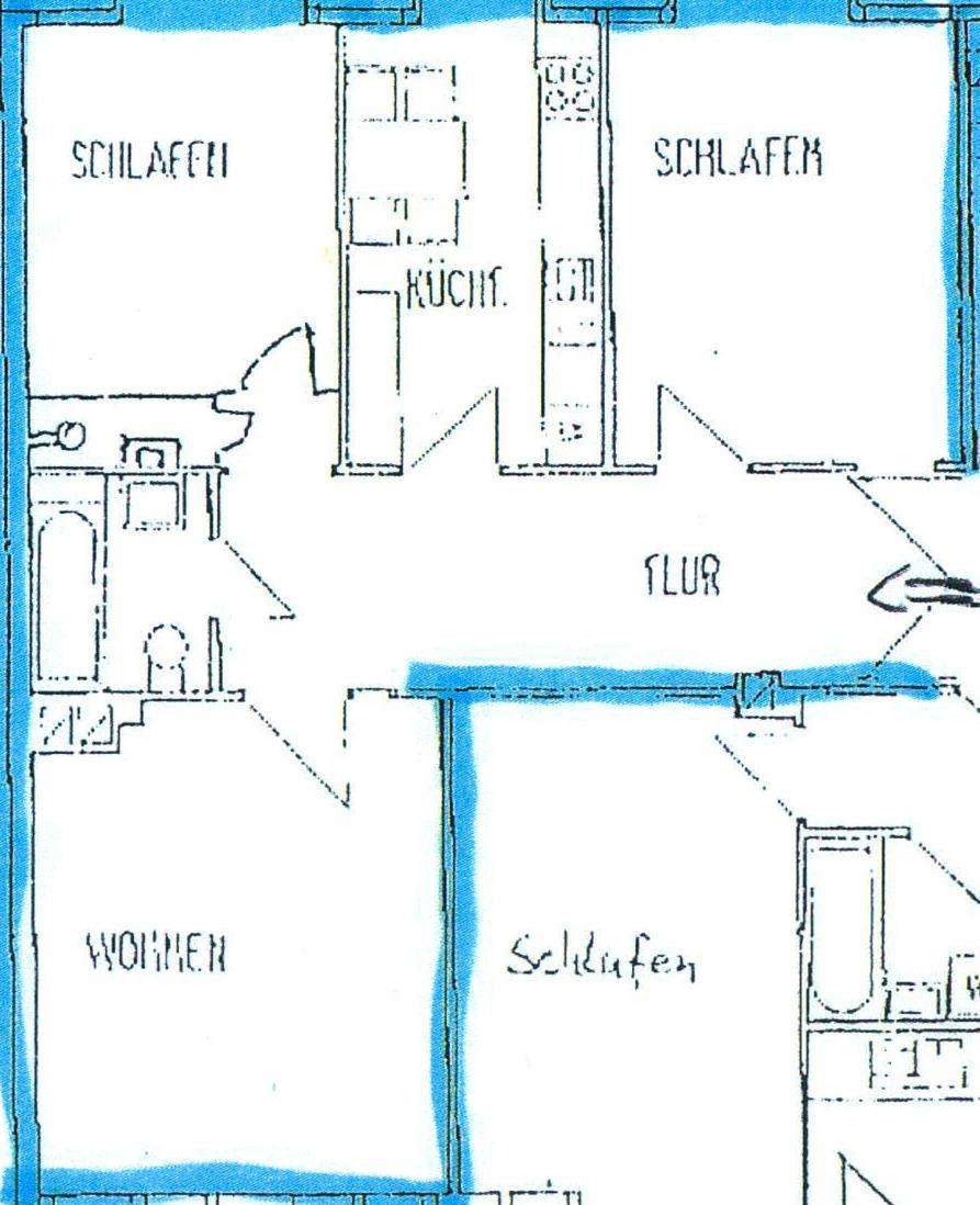 Wohnung zur Miete 450 € 3 Zimmer 85 m²<br/>Wohnfläche 4.<br/>Geschoss Leonhardtstraße 23 Kaßberg 914 Chemnitz 09112