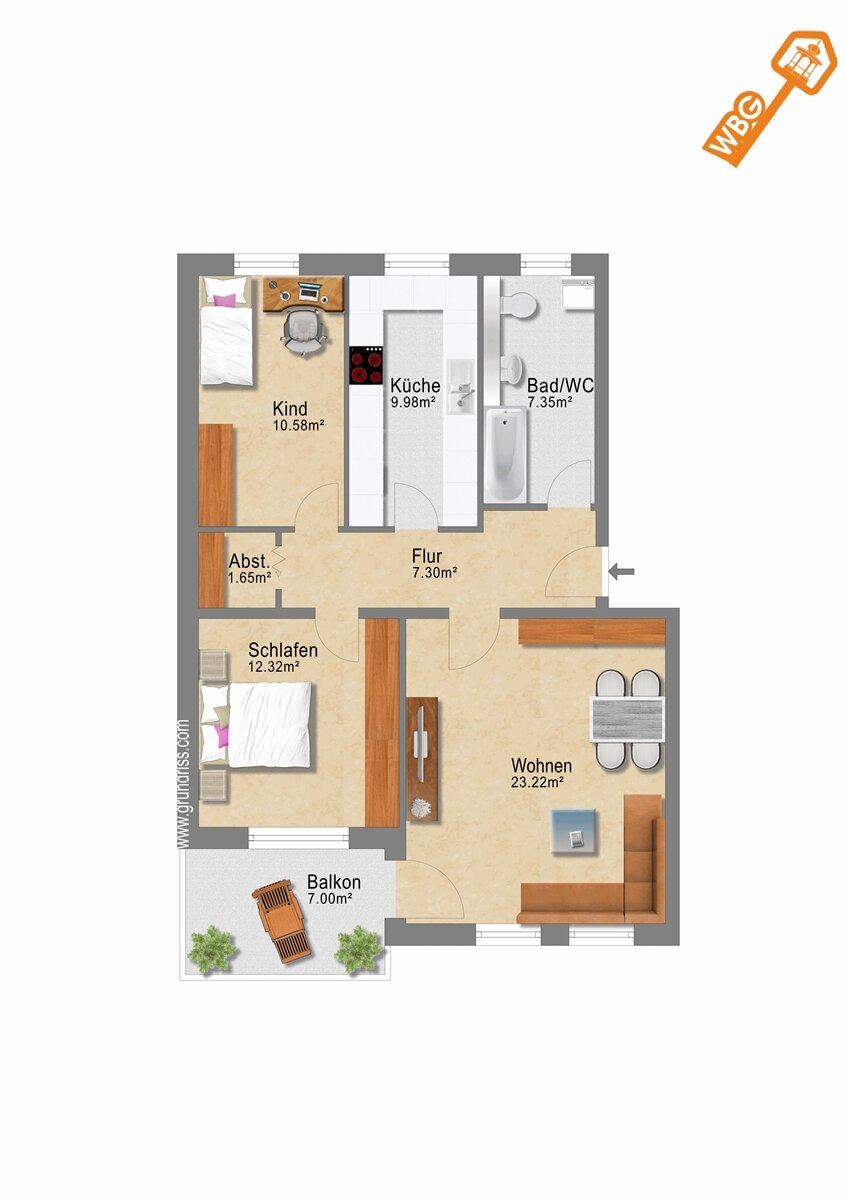 Studio zur Miete 460 € 3 Zimmer 73,6 m²<br/>Wohnfläche 1.<br/>Geschoss Leutersdorf Leutersdorf 02794