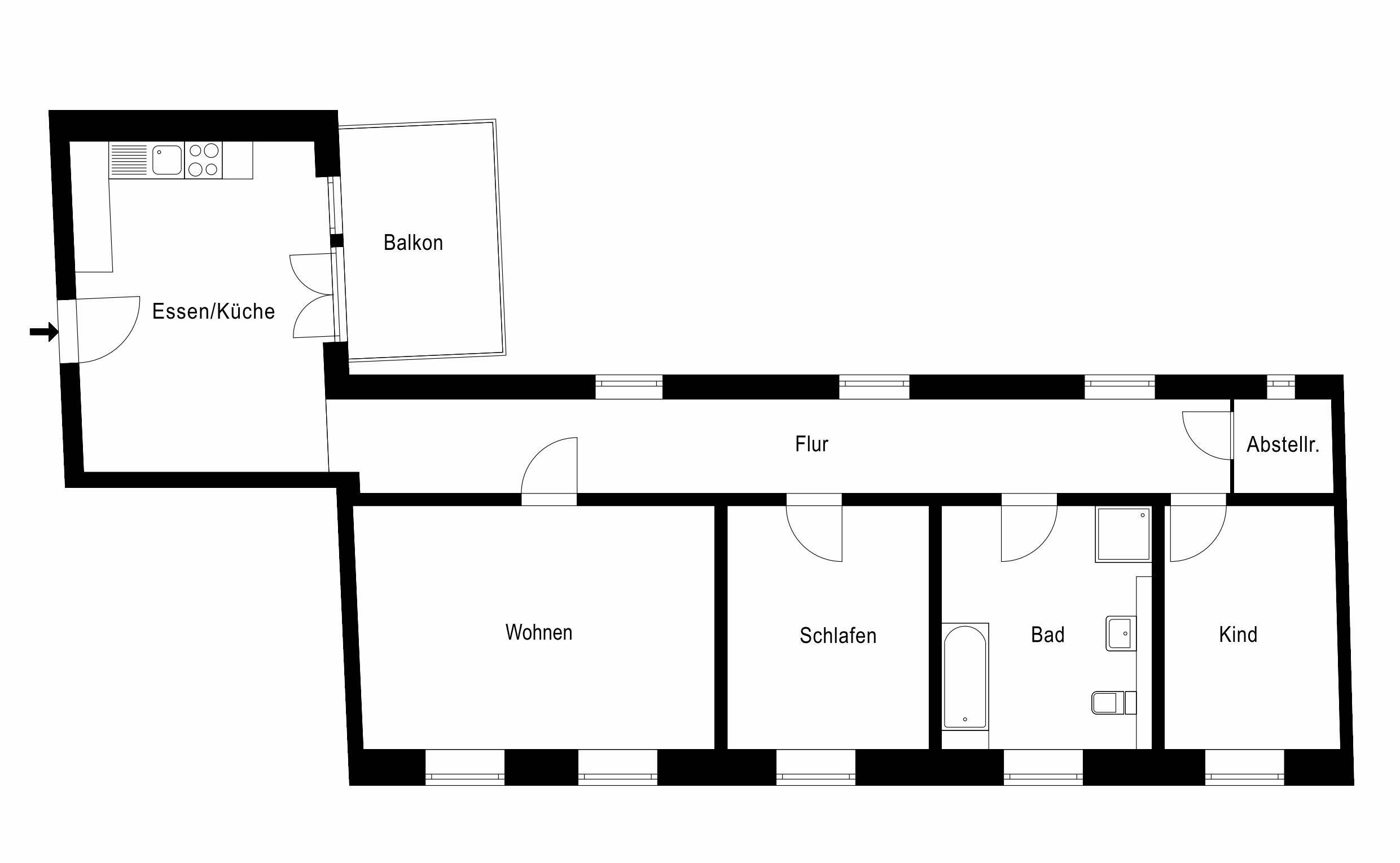 Wohnung zur Miete 875 € 4 Zimmer 109 m²<br/>Wohnfläche 1/3<br/>Geschoss Markt 27 Güstrow Güstrow 18273
