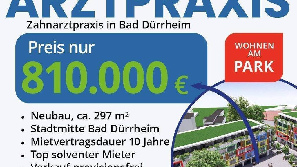Praxisfläche zum Kauf provisionsfrei als Kapitalanlage geeignet 810.000 € 297 m² Hoftstraße 1 Sunthausen Bad Dürrheim 78073