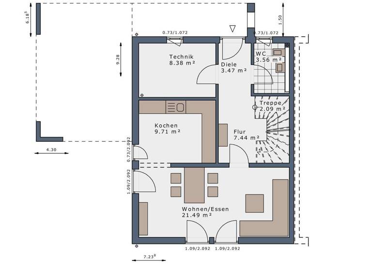 Doppelhaushälfte zum Kauf provisionsfrei 390.000 € 4 Zimmer 114 m² 385 m² Grundstück Innenstadt Herford 32049