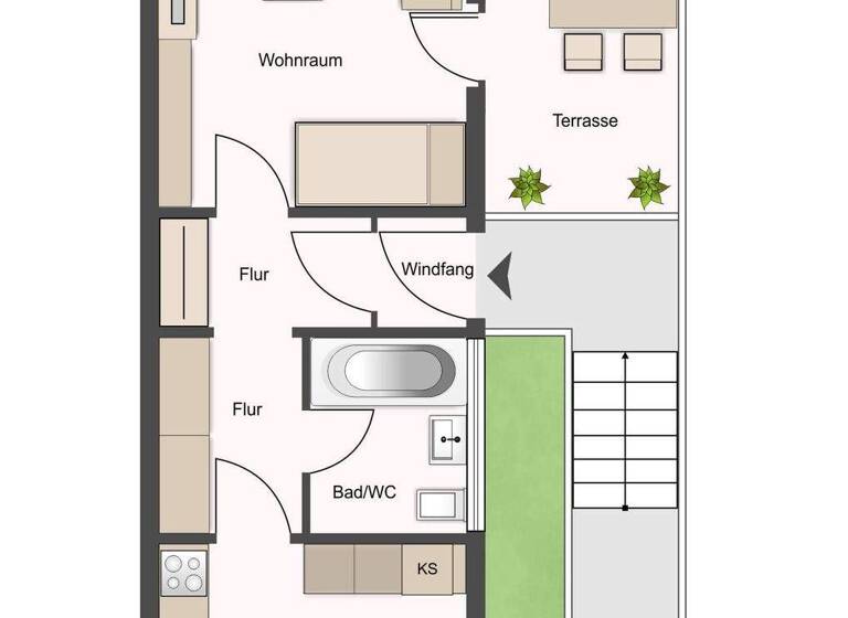 Wohnung zum Kauf 83.000 € 1,5 Zimmer 40,9 m² Westtünnen Hamm 59069