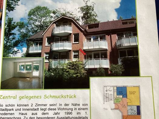 Wohnung zur Miete 630 € 2 Zimmer 59,8 m² Geschoss 2/4 frei ab 01.01.2026 Hamburger Straße 27 Buchholz Buchholz in der Nordheide 21244