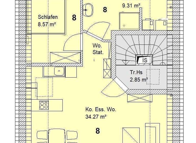 Wohnung zum Kauf provisionsfrei 171.300 € 2 Zimmer 54,4 m² 2. Geschoss Burgau 89331