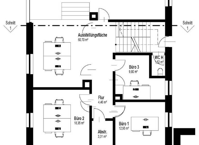 Bürogebäude zur Miete 9,29 € 11 Zimmer Innenstadt Detmold 32756