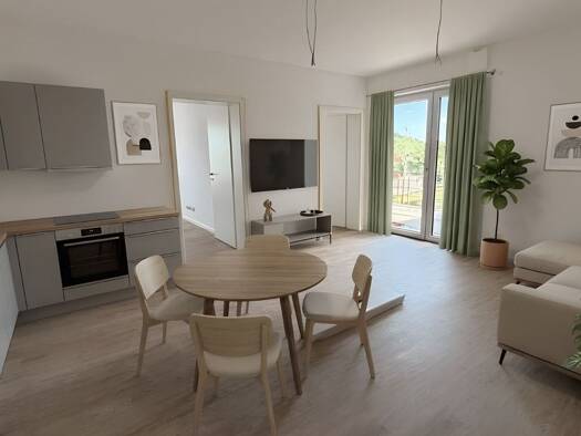 Wohnung zur Miete - Erstbezug 700 € 3 Zimmer 61,7 m² 1. Geschoss frei ab sofort Straubinger Straße 22 Ascha Ascha 94347