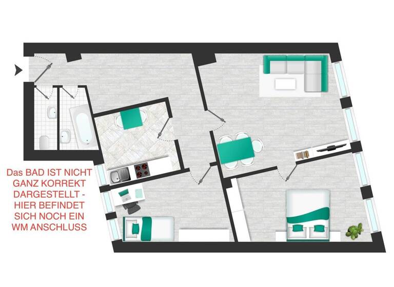 Wohnung zur Miete 1.200 € 3 Zimmer 88 m² 5. Geschoss frei ab sofort Lorenz Nürnberg 90403