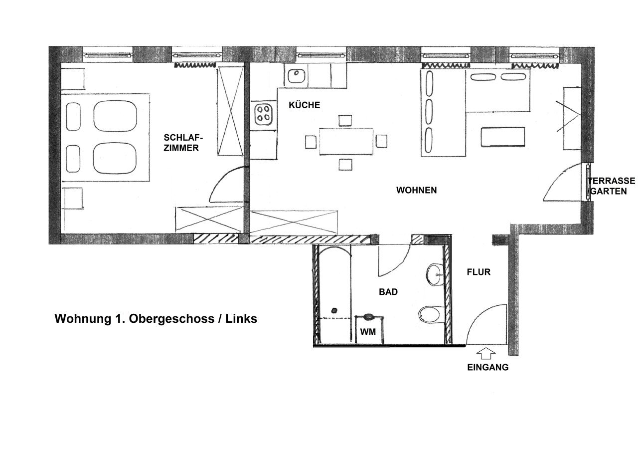 Terrassenwohnung zur Miete 610 € 2 Zimmer 61 m²<br/>Wohnfläche 1.<br/>Geschoss 01.01.2025<br/>Verfügbarkeit Kapellenweg 7a Pfarrkirchen Pfarrkirchen 84347