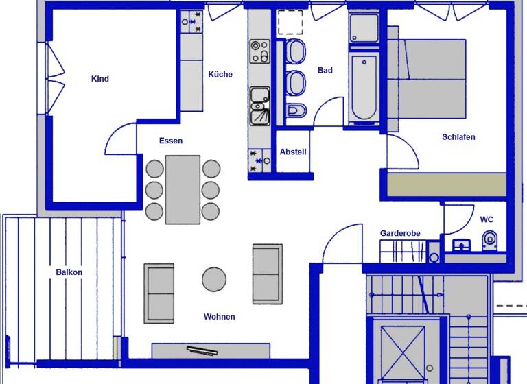 Wohnung zur Miete 1.597 € 3,5 Zimmer 84,2 m² EG frei ab 01.05.2026 Ost Stuttgart 70190
