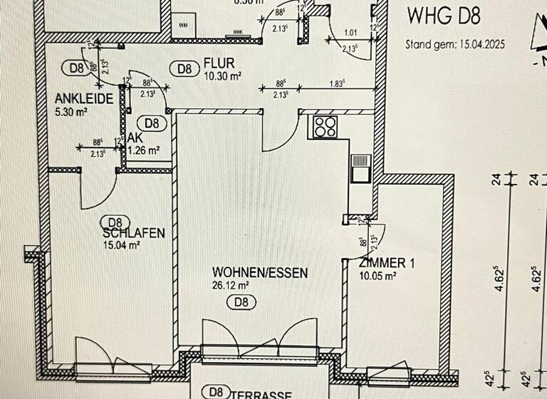 Wohnung zur Miete 1.185 € 3 Zimmer 79 m² Geschoss 1/3 frei ab 01.06.2026 Lohbrügge Hamburg 21031