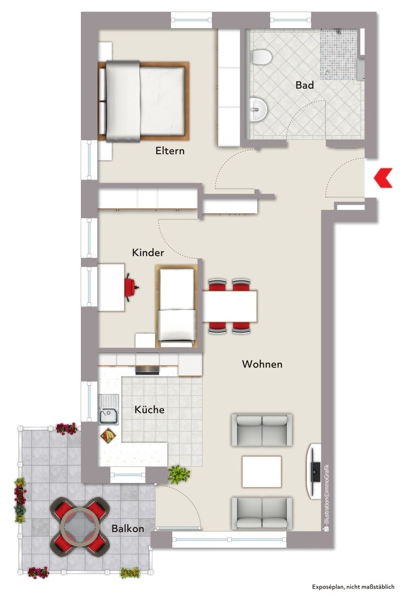 Wohnung zur Miete 900 € 3 Zimmer 75,2 m²<br/>Wohnfläche 01.03.2025<br/>Verfügbarkeit Weiltingen Weiltingen 91744