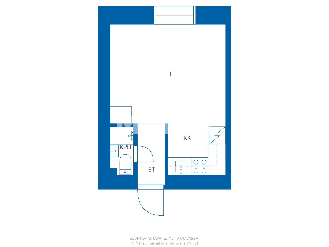 Studio zum Kauf 169.000 € 1 Zimmer 20,3 m²<br/>Wohnfläche 3.<br/>Geschoss Harjutori 8 Helsinki 00500