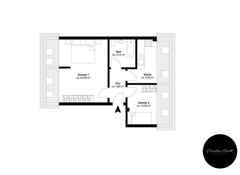 Wohnung zur Miete 559 € 2 Zimmer 53,3 m² Panitzstraße 19 Kleinzschocher Leipzig / Schleußig 04229