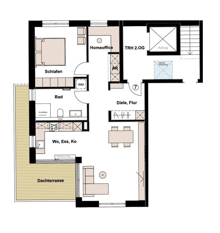 Penthouse zum Kauf provisionsfrei 469.000 € 2,5 Zimmer 70,8 m²<br/>Wohnfläche 2.<br/>Geschoss Ronhof 151 Fürth 90765