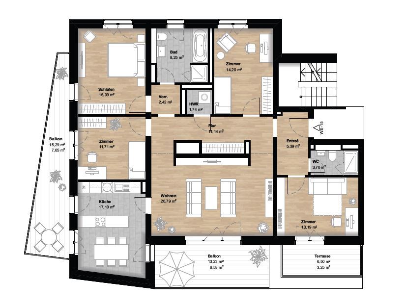 Wohnung zur Miete 1.794 € 5 Zimmer 149,5 m²<br/>Wohnfläche 3.<br/>Geschoss ab sofort<br/>Verfügbarkeit Große Brauhausstraße 17 Altstadt Halle (Saale) 06108