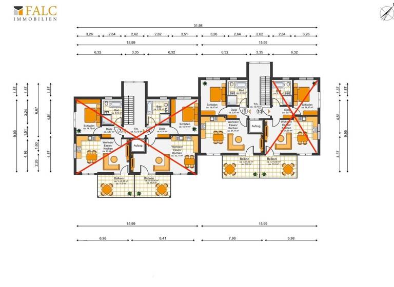 Wohnung zum Kauf - Erstbezug provisionsfrei 352.900 € 2 Zimmer 63,1 m² Aindling 86447
