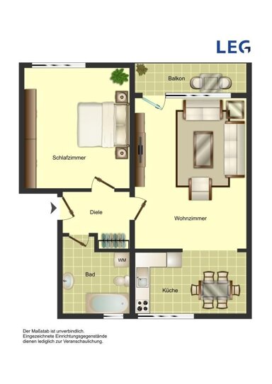 Wohnung zur Miete 419 € 2 Zimmer 52,3 m² EG frei ab 16.02.2025 Distelfinkstraße 2 Weddinghofen Bergkamen 59192