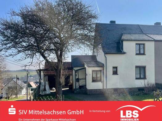 Doppelhaushälfte zum Kauf 69.500 € 4 Zimmer 72 m² 3.555 m² Grundstück frei ab sofort Göritzhain Lunzenau 09328