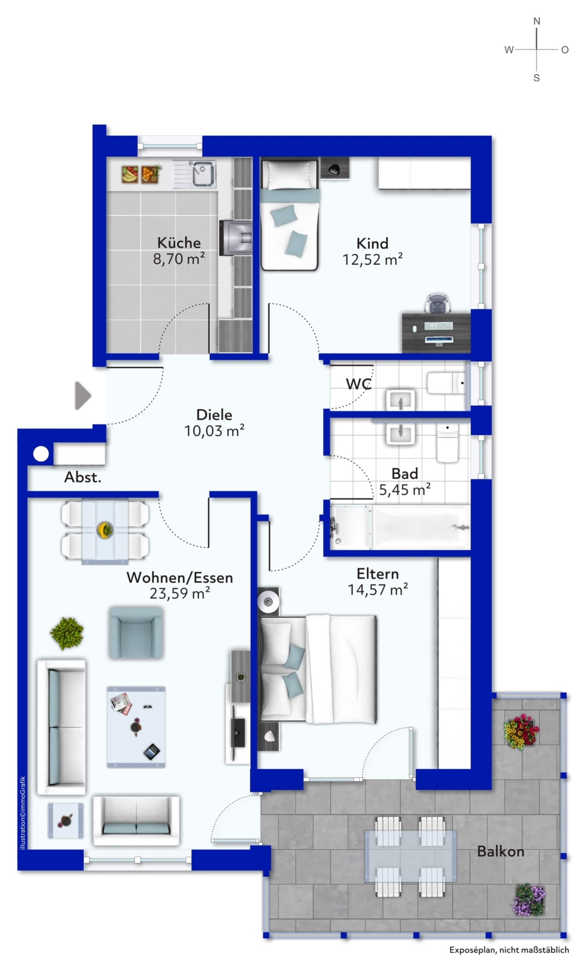 Wohnung zum Kauf 335.000 € 3 Zimmer 81,9 m²<br/>Wohnfläche 01.04.2025<br/>Verfügbarkeit Schrobenhausen Schrobenhausen 86529