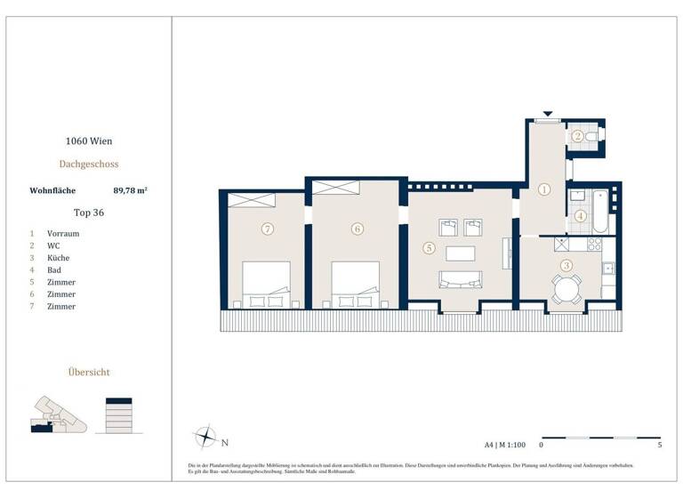 Wohnung zum Kauf 549.000 € 3 Zimmer 89,8 m² Wien,Mariahilf 1060