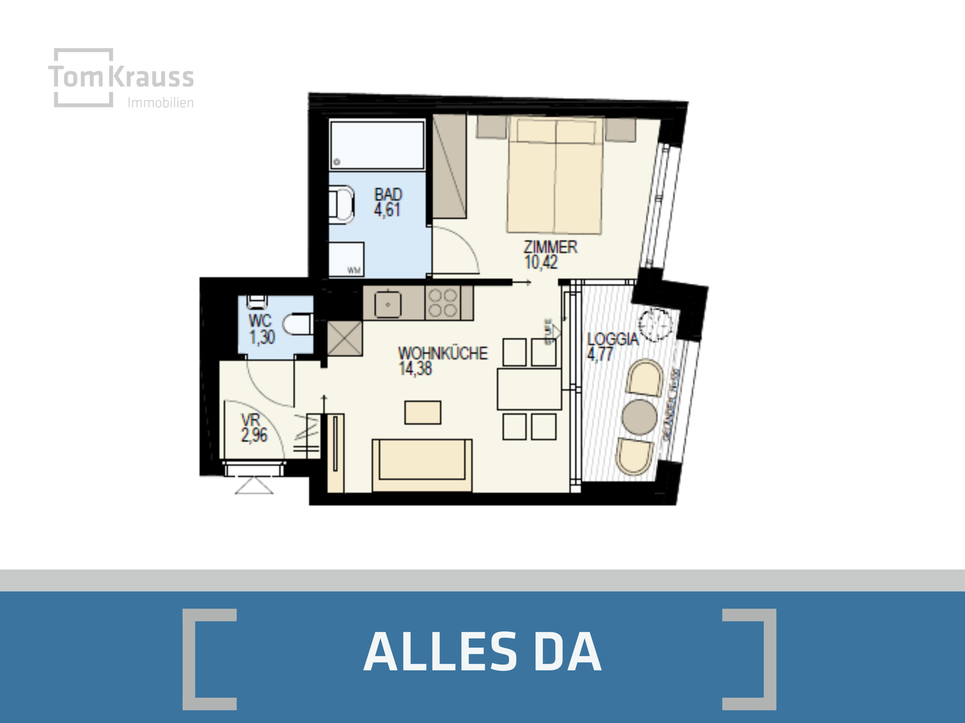 Wohnung zum Kauf 260.000 € 2 Zimmer 3.<br/>Geschoss Wien, Brigittenau 1200