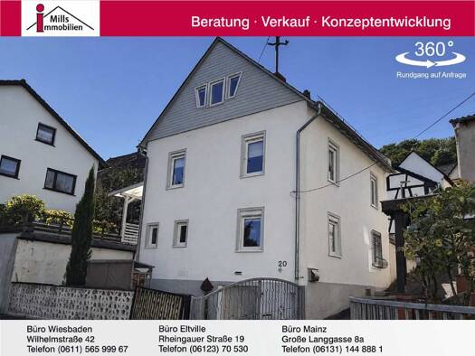 Einfamilienhaus zum Kauf 348.000 € 4,5 Zimmer 120 m² 157 m² Grundstück Martinsthal Eltville am Rhein 65344