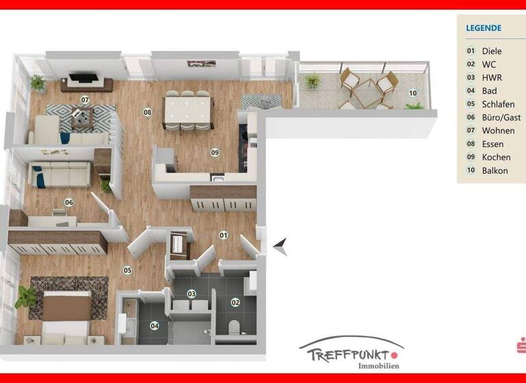 Wohnung zum Kauf provisionsfrei 449.000 € 3 Zimmer 87,6 m² 5. Geschoss Stadtzentrum Emden 26725
