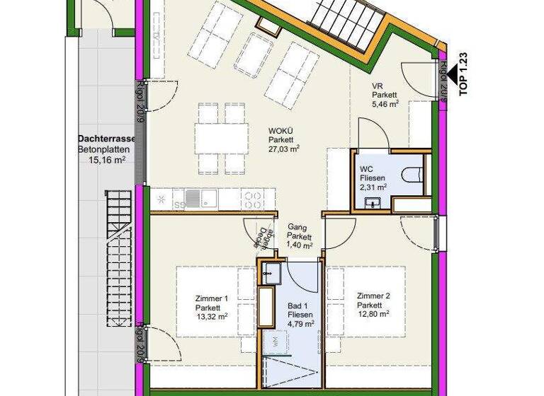 Wohnung zum Kauf - Erstbezug 672.399 € 3 Zimmer 76,1 m² Podersdorf am See 7141