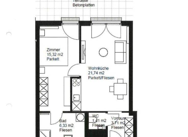 Wohnung zur Miete 565 € 2 Zimmer 55,4 m² EG Teufelhof St. Pölten 3100