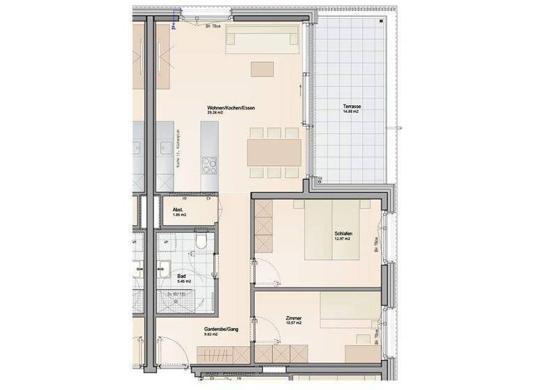 Terrassenwohnung zum Kauf - Erstbezug provisionsfrei 489.000 € 3 Zimmer 69,9 m² 1. Geschoss Seestraße 39 Fußach 6972