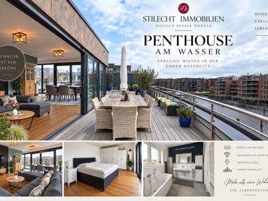 Penthouse zur Miete 1.600 € 3 Zimmer 105,8 m² Stadtzentrum Emden 26725