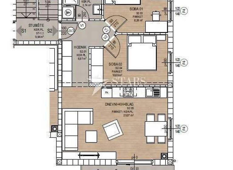 Wohnung zum Kauf 195.000 € 3 Zimmer 65 m² Kosi, Viskovo Viskovo