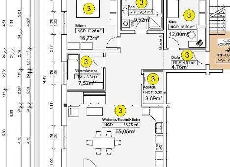 Wohnung zur Miete - Erstbezug 1.280 € 4 Zimmer 115,1 m² Aisch Adelsdorf OT 91325
