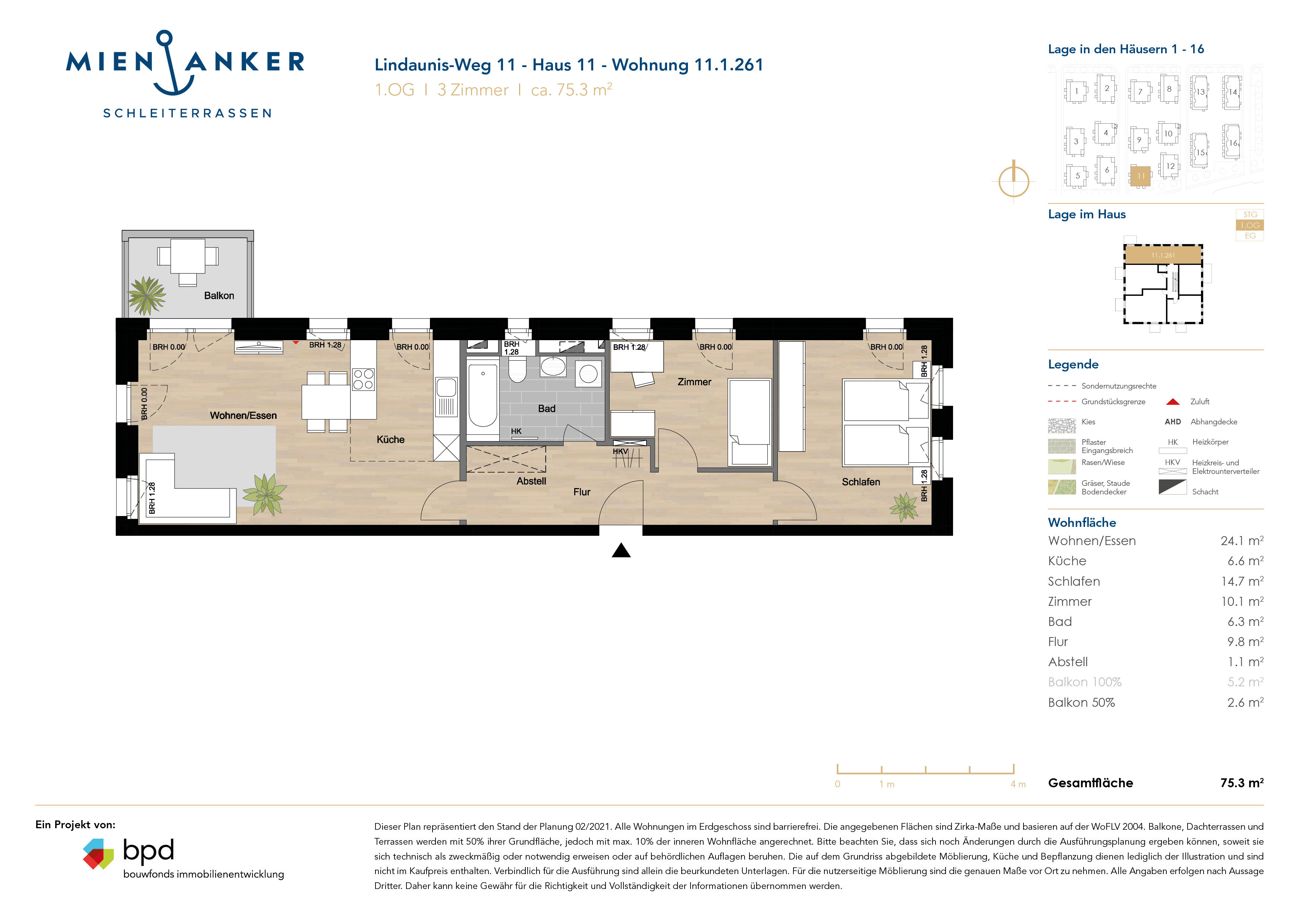 Wohnung zum Kauf provisionsfrei als Kapitalanlage geeignet 385.000 € 2 Zimmer 75,3 m²<br/>Wohnfläche Lindaunis-Weg 11 Kappeln 24376