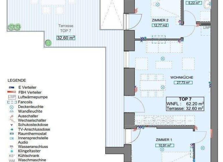 Terrassenwohnung zum Kauf - Erstbezug 499.000 € 3 Zimmer 62,2 m² 1. Geschoss Wien,Ottakring 1160