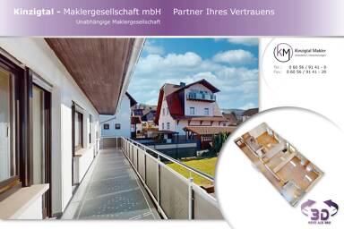 Wohnung zur Miete 690 € 2 Zimmer 105 m² 1. Geschoss frei ab sofort Bad Soden Bad Soden-Salmünster 63628