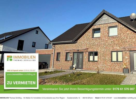 Doppelhaushälfte zur Miete 1.400 € 5 Zimmer 135 m² 293,3 m² Grundstück Habichtstraße 14A Meinersen 38536