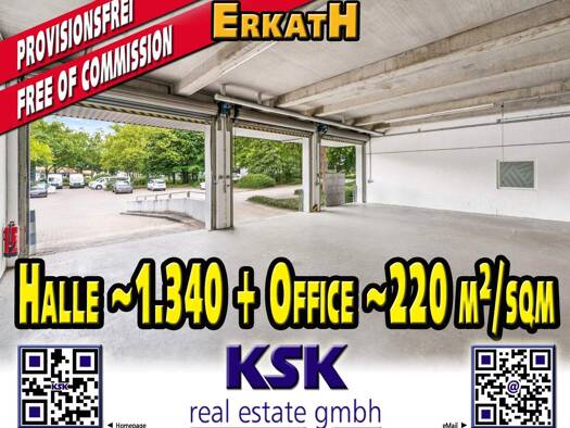 Halle/Industriefläche zur Miete provisionsfrei 1.560 m² Lagerfläche Hochdahl Erkrath 40699