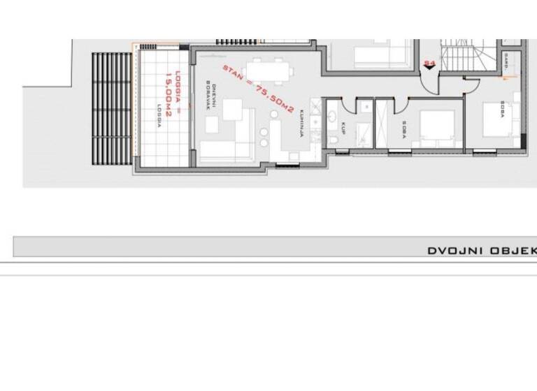 Wohnung zum Kauf 300.000 € 3 Zimmer 1. Geschoss Sibenik - Okolica 22000