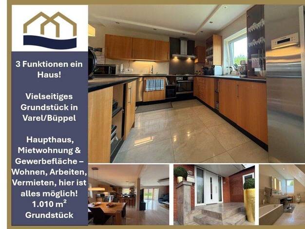 Haus zum Kauf 399.000 € 7 Zimmer 282,2 m² 1.010 m² Grundstück Bürgermeister-Osterloh-Straße 72 und 72A Varel Varel / Büppel 26316