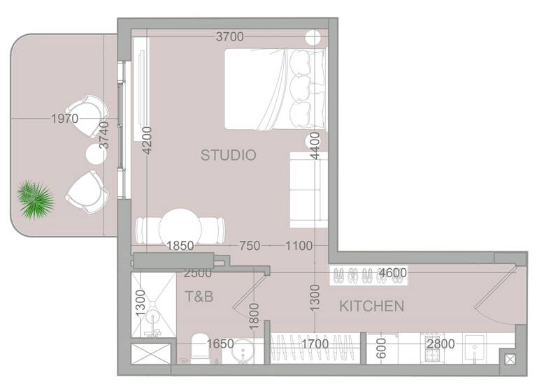 Wohnung zum Kauf provisionsfrei 194.464 € 2 Zimmer 41,2 m² Dubai 00000