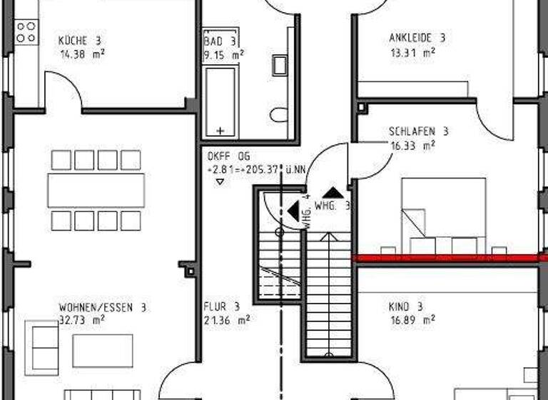 Wohnung zur Miete 960 € 4 Zimmer 120 m² Hiddesen Detmold 32760