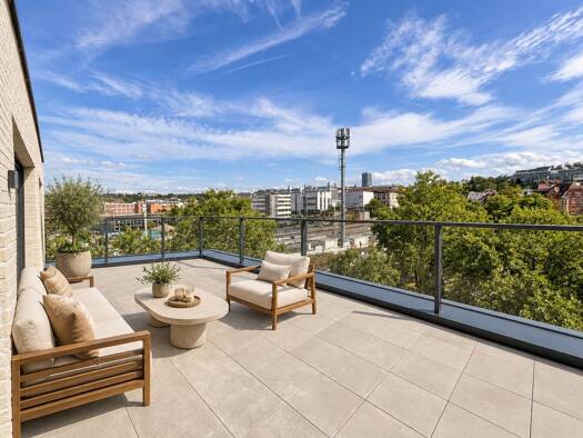 Penthouse zur Miete - Erstbezug 2.740 € 3,5 Zimmer 130,7 m² 5. Geschoss frei ab 01.01.2027 Feuerbach Stuttgart 70469