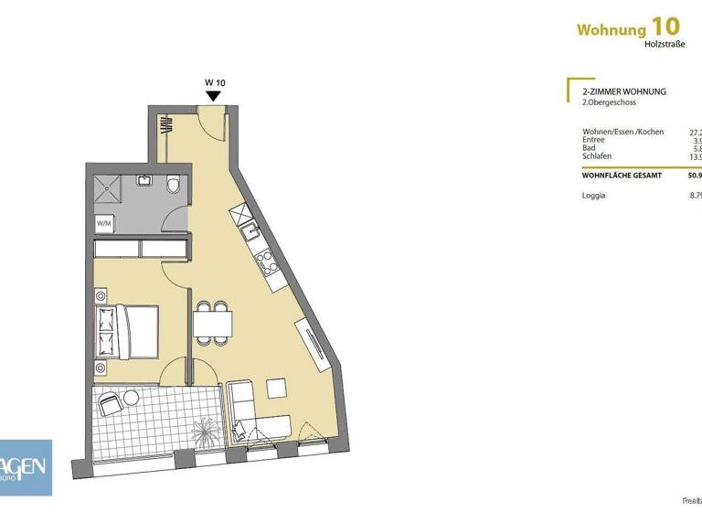 Wohnung zum Kauf - Erstbezug 2 Zimmer 51 m² EG Holzstraße 1 Lustenau 6890