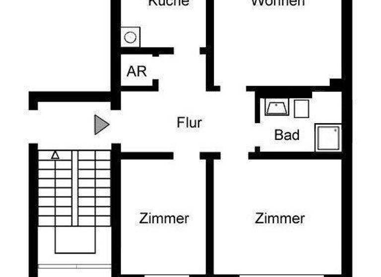 Wohnung zur Miete 646 € 3 Zimmer 64 m² 1. Geschoss frei ab 01.03.3026 Teisselstr. 23 Frintrop Essen 45359