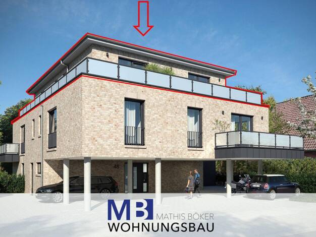 Penthouse zum Kauf - Erstbezug provisionsfrei 455.000 € 3 Zimmer 118,8 m² 2. Geschoss Esterfeld Meppen 49716
