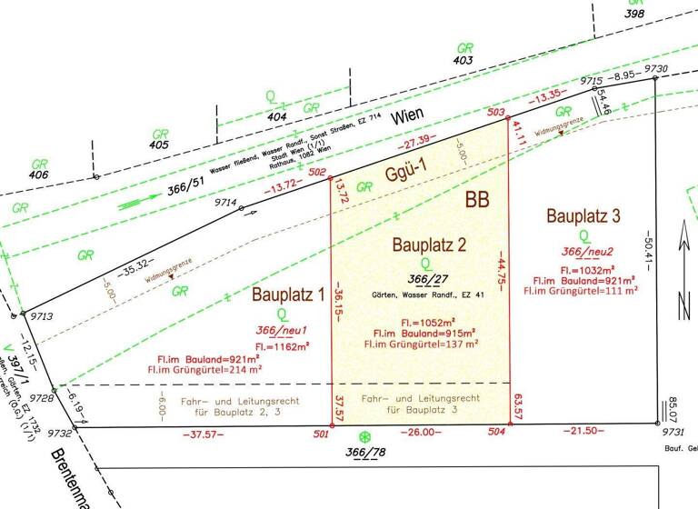 Gewerbegrundstück zum Kauf 320.000 € 1.052 m² Grundstück Pressbaum 3013