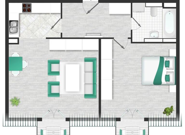 Wohnung zum Kauf 210.000 € 2 Zimmer 57 m²<br/>Wohnfläche Dachgeschoss, 2.<br/>Geschoss Tüßling Tüßling 84577