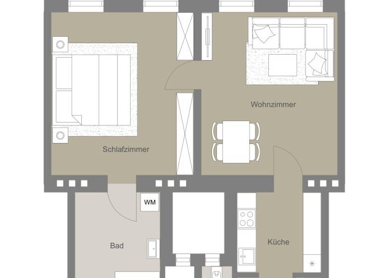 Wohnung zum Kauf 363.000 € 2 Zimmer 65,2 m² 2. Geschoss Burghardtgasse Wien 1200